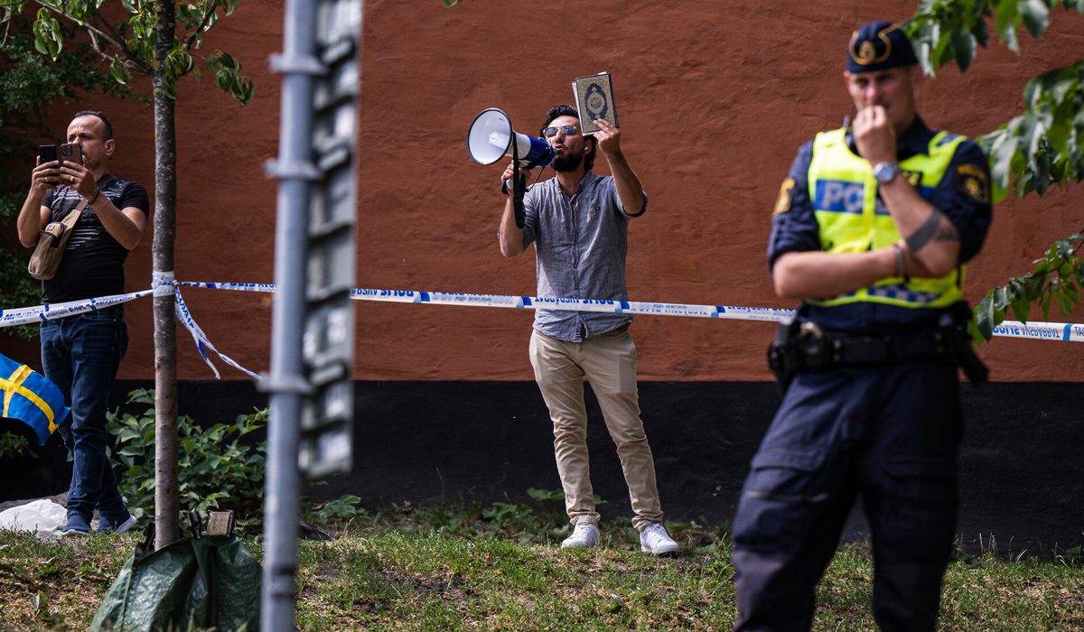 A 37-year-old man requested permission to burn a Quran in front of the central mosque in the Swedish capital
